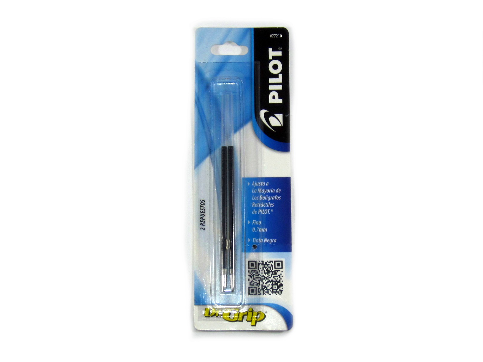 REPUESTO P/PLUMA PILOT FINO NEGRO C/2 #77210                