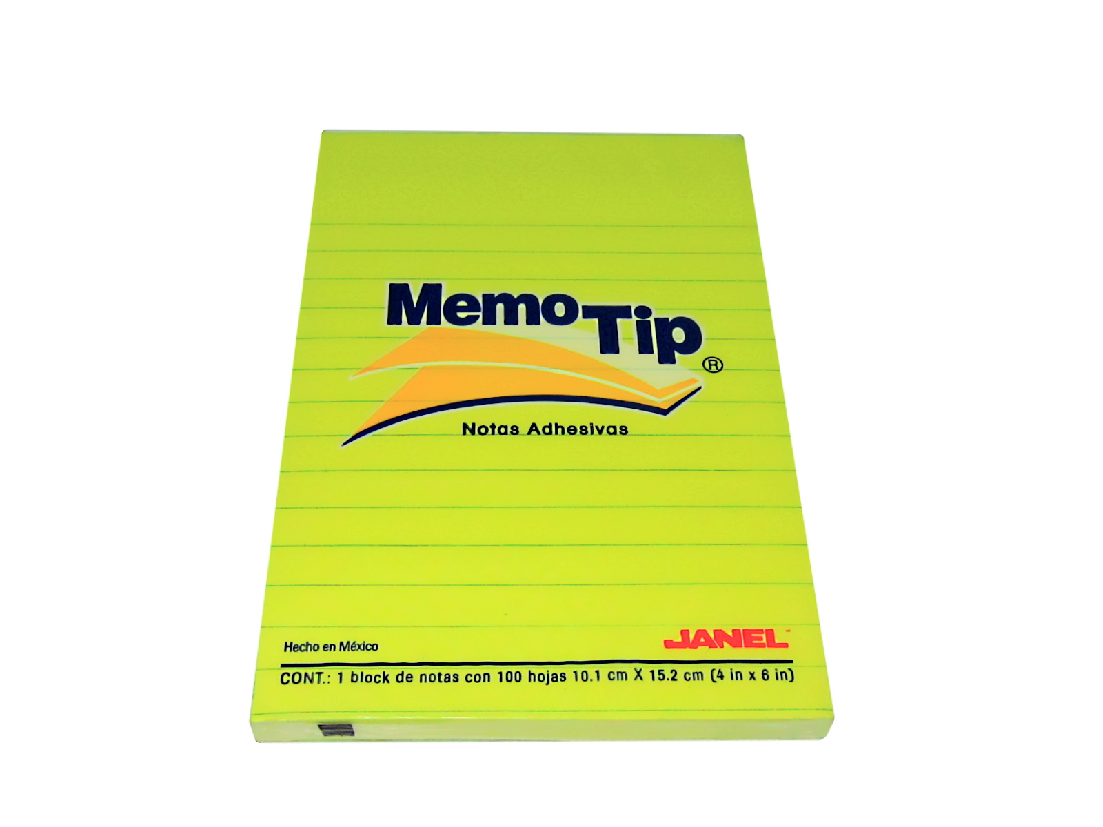 BLOCK MEMOTIP 658 4 X 6 RAYADO AMARILLO C/100 JANEL         
