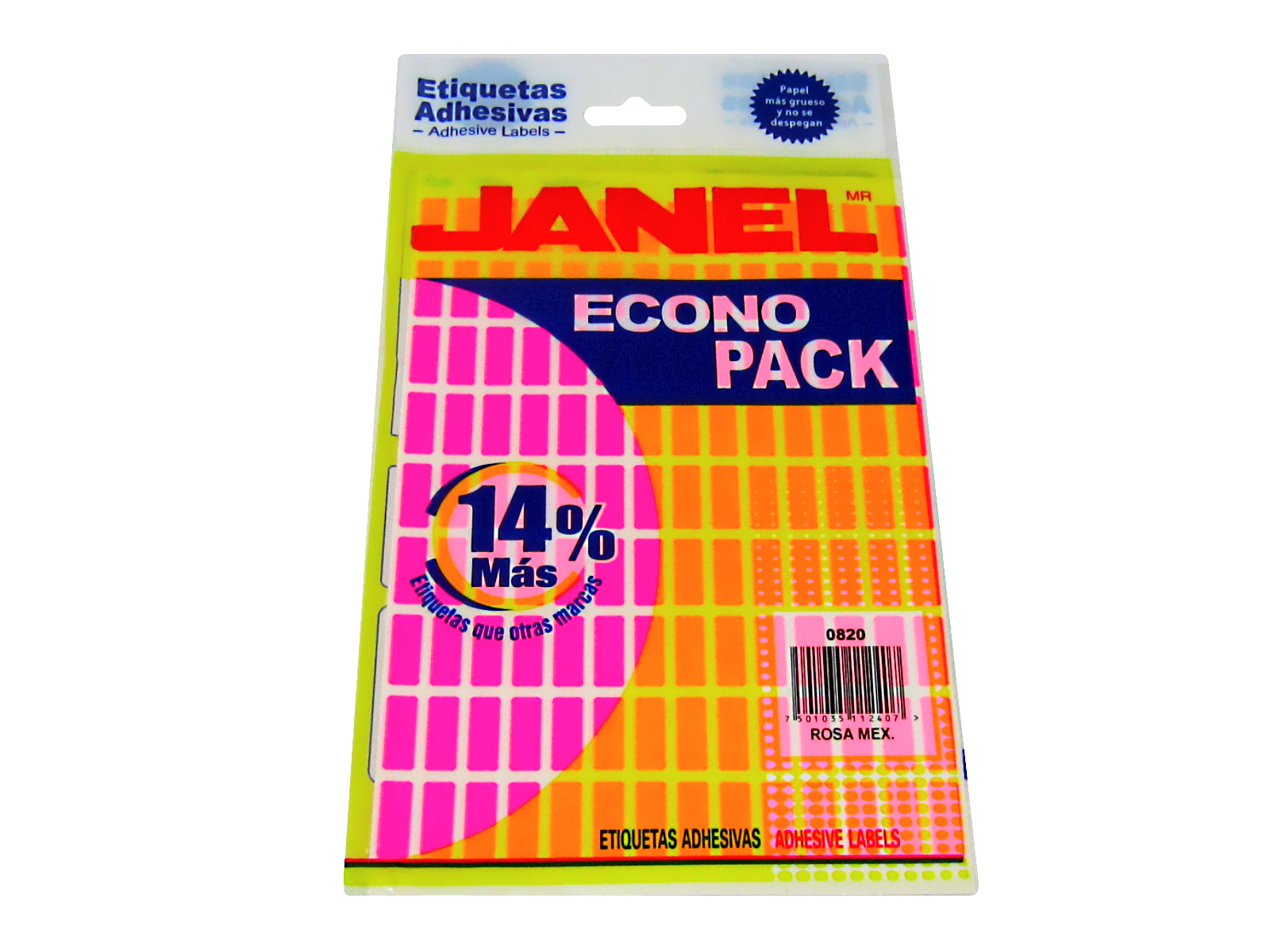 ETIQUETA ECONO PACK ROSA 08 X 20 JANEL                      