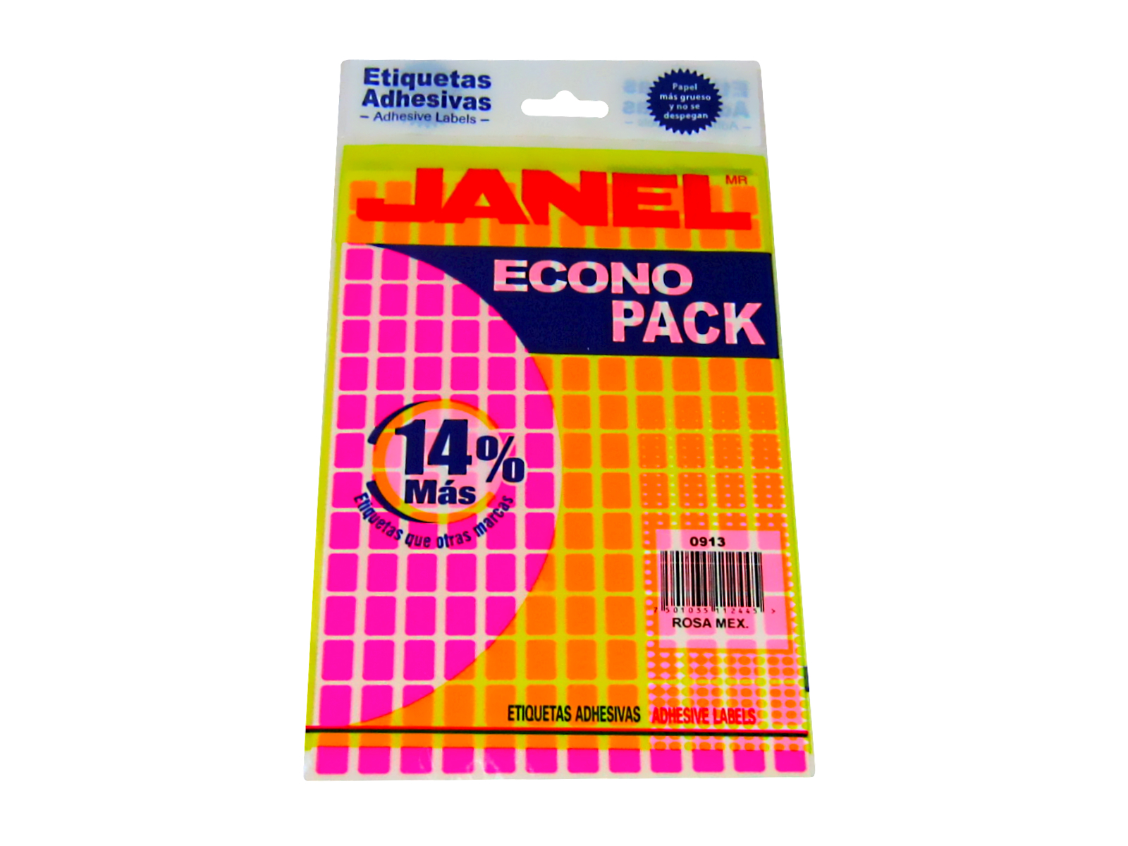 ETIQUETA ECONO PACK ROSA 09 X 13 JANEL                      