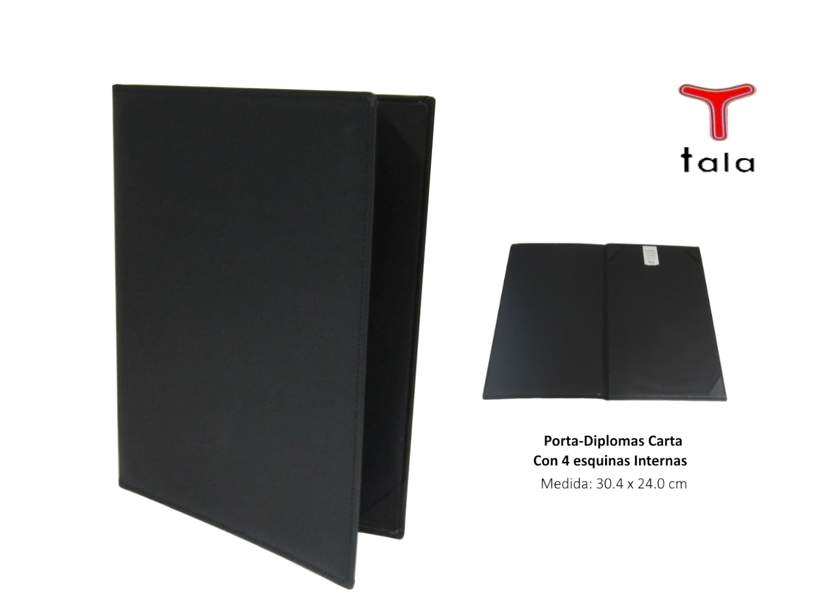 PORTA DIPLOMA CARTA IMIT PIEL MATE C/4 ESQ INT T1661 TALA   