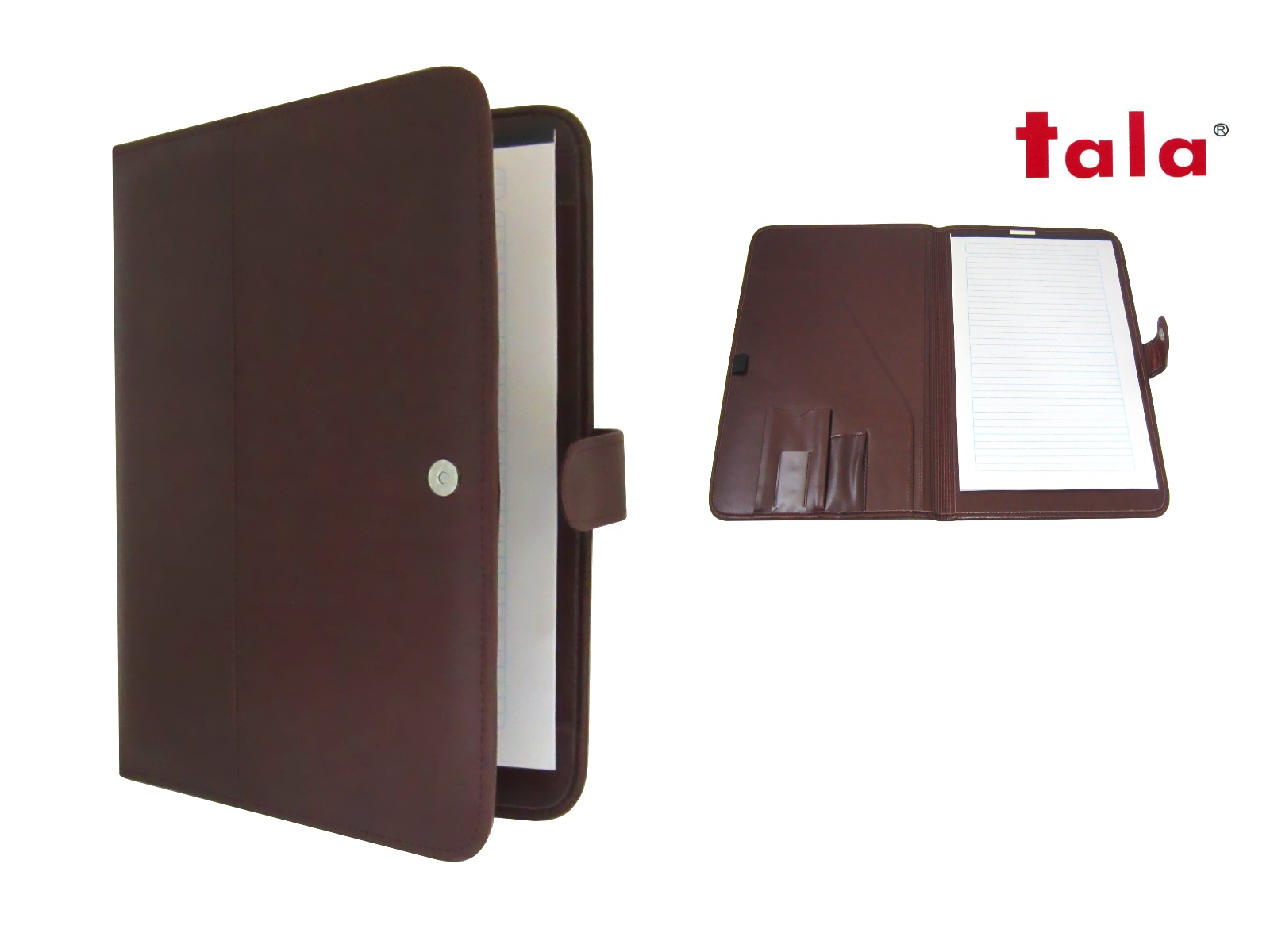 PORTA BLOCK EJECUTIVO CARTA C/IMAN CURPIEL CAFE T-1564 TALA 
