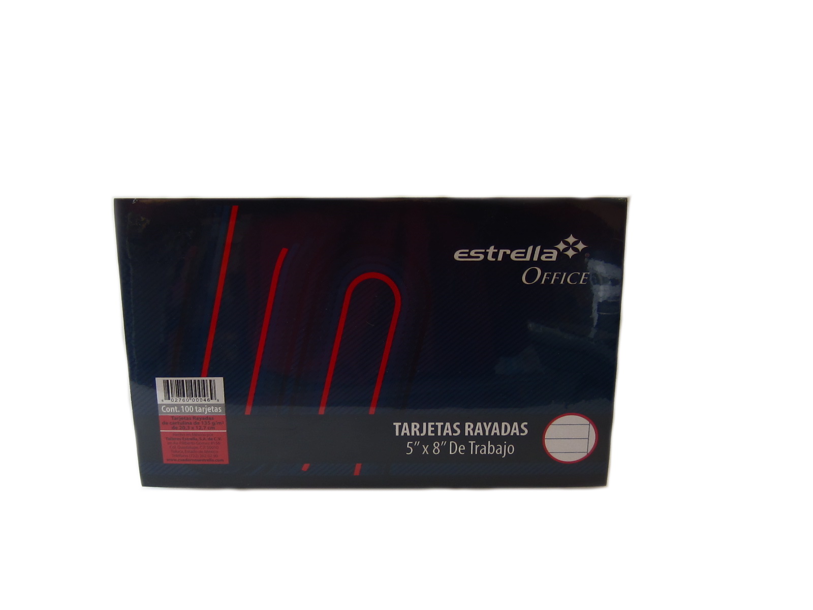 TARJETA BRISTOL RAYAD 5X8 PAQ. C/100 046 ESTRELLA           