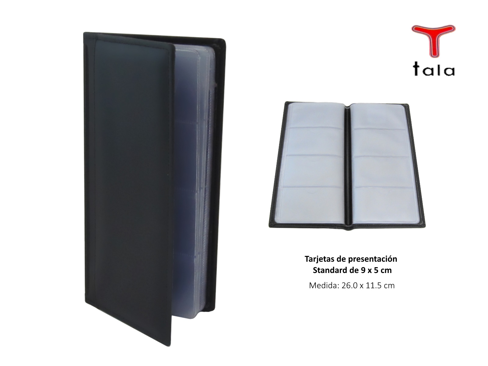 TARJETERO P/112 IMIT PIEL NEGRO T-1311 VERTICAL TALA        